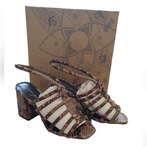 Free People Colette Cinched Heel in Python NIB Sz.38/8US